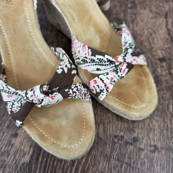 J Crew Marianne Espadrille Wedges 10 Brown Tan Twist Lace Up Ankle Jute Italian - Picture 11 of 14